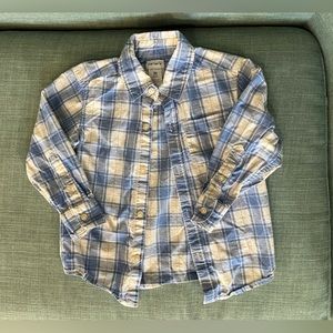 EUC Boys 3T Blue Plaid Button Down